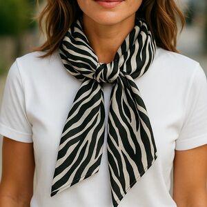 Evolve‎ Silky Polyester Zebra Print Scarf